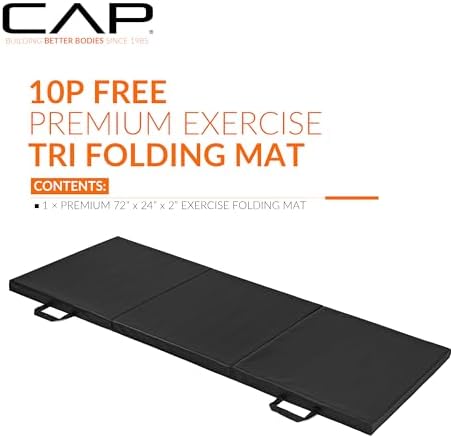 CAP Barbell All Purpose Folding Anti Tear Exercise Training Aerobic Fitness Gym & Gymnastics Balance Mat | Multiple colors