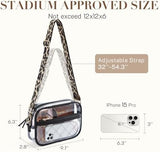 Missnine Clear Bag for Stadium Events Quilted Clear Purse for Women Stadium Approved PVC Crossbody Concert Bag