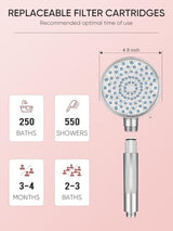 Cobbe Filtered Shower Head with Handheld, High Pressure 7-mode Showerhead with Filters for Hard Water - Remove Chlorine - Reduces Dry Itchy Skin, Patented Paddle Shift Design, Chrome