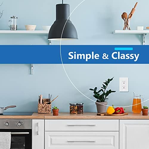 LIDER Matte Finish Decorator Switch Cover, Screwless Wall Plate, Mid-Size 1-Gang 4.88" x 3.11", Unbreakable Polycarbonate Thermoplastic, UL Listed, LSWP-31M-W10P, White, 10 pack