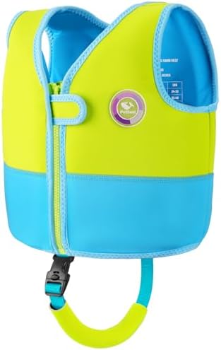 Pottwal Swim Vest for Kids - Swim Jacket for 1-2 Years (24-33LBS) - Buoyancy Aid Made of Neoprene & EPE - with Adjustable Crotch Strap