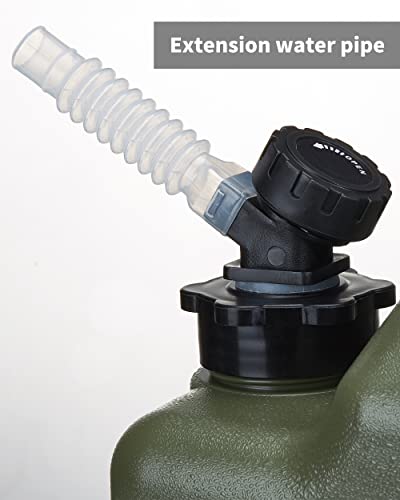 UPWOIGH 5 Gallon Water Jug, Camping Water Container,Truly No Leakage Water Storage,Large Military Green Water Tank,BPA Free Portable Emergency Water Containers for Outdoors Hiking Accessories