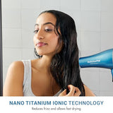 BaBylissPRO Nano Titanium 2000-Watt Blow Dryer with Concentrator Nozzle in Black, Professional Grade Ionic Corded Styling Tool for Hair