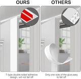 T-Shaped Silicone Seal Strip for Door & Windows, 20Ft Weatherproof Draft Stopper, Gap Seal for Door Sides (White)