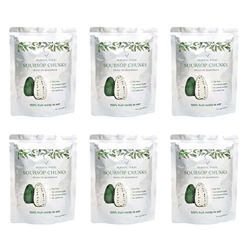 Soursop (Guanabana) Fruit 100% Natural And Real - No Added Sugar, No Preservatives - 8,82 Oz (Soursop Pack of 6)