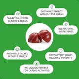 HOLYMARY Yerba Mate Gummies, Raspberry Flavor - Energy, Focus, Power Vegan, Non-GMO, Natural Ingredients, Gluten Free, 50 Delicious Supplement Gummies