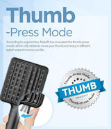 Filtered Shower Head Black - 6 Modes High Pressure Handheld Shower Head with Filter Mineral Beads, Detachable Handheld Showerhead Set with Stainless Steel Hose and Shower Arm Bracket