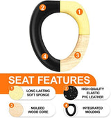 BLIKA Portable Toilet for Camping, 350LBS Stainless Steel Foldable Camp Travel Toilet with Soft Seat for Adults, 16.5-Inch Portable Toilet for Truckers, Camping, RV Travel, Road Trips, Outdoor Use