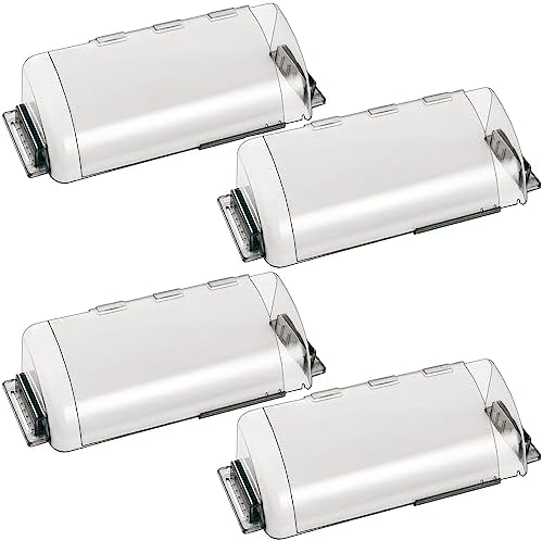 4 Pack Adjustable Air Vent Deflector, 9”-15” Transparent Deflector for Ceiling Registers, Floor, Sidewall (4)