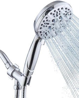 Shower Head with Handheld High Pressure-Full Body Coverage Powerful Rain Showerhead Extra 60" Long Hose and Adjustable Brass Joint Holder- The Perfect Detachable Heads for Bathroom Upgrade