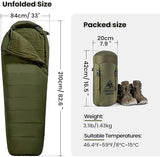 OneTigris Bushcrafter’s Sleeping Bags, Mummy Sleeping Bag for Camping Hiking Backpacking, Survival Gear