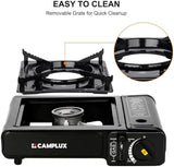 Camplux Dual Fuel Propane & Butane Stove with Carrying Case, Portable Camping Stoves with CSA Certification