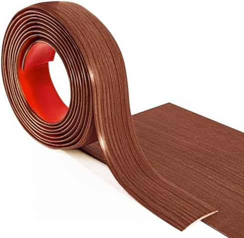 Art3d 10 FT Self Adhesive Vinyl Floor Transition Strip, Laminate Floor Strip Floor Flat Divider Strip for Joining Floor Gaps,Carpet Threshold Transition,Floor Tiles（1.57in, Cherry）