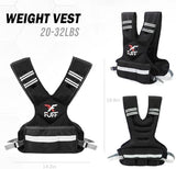 Adjustable Weighted Vest for Women & Men,4-10lb/11-20lb/20-32lb Vest with 6 Ironsand Weights for Strength Training,Weight Vest with Reflective Strip for Running Walking Exercise Workout