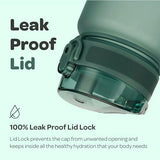 Hydracy Water Bottle with Time Marker -Large BPA Free Water Bottle & No Sweat Sleeve -Leak Proof Gym Bottle with Fruit Infuser Strainer & Times to Drink -Ideal for Fitness Sports & Outdoors