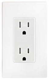 Leviton 15 Amp Decora Tamper-Resistant Duplex Electrical Wall Outlet, 10 Pack, T5325-WMP, White