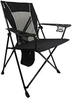Kijaro Foldable Camping Chair, Vik Black, Polyester, Mesh, Steel, Portable, Durable, Unisex