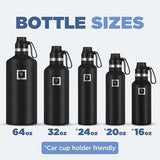 IRON °FLASK Camping & Hiking Hydration Canteens - 3 Lids (Narrow Spout Lid) Leak Proof Vacuum Insulated Stainless Steel - Hot & Cold Double Walled Sports Water Bottle - Lavender, 24 Oz