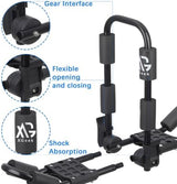 XGeek Kayak Roof Rack 4-in-1 for Kayak, Surfboard, Canoe and Ski Board Rooftop Mount Carrier Folding Adjustable Bilateral J-Style Rack on SUV, Car and Truck