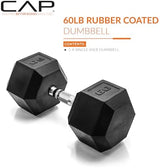 CAP Barbell Coated Hex Dumbbell Weight | Multiple Options