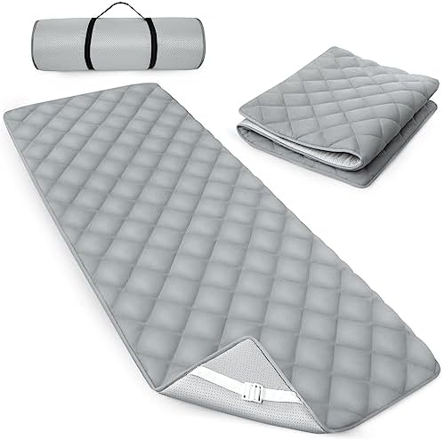 Quilted Foam Mattress Topper Pad, Non-Slip Super Soft Comfortable 75"x30", Cool Sleeping Pad for Camp Cot/RV Bunk/Narrow Twin Beds
