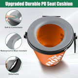 Bucket Toilet Seat with Cushion, 5 Gal Bucket Toilet Seat with Lid for Camping, Soft Cushion Toilet Seat with Storage Bags and Disposable Toilet Bags, Camping, Hiking, Emergency, Car, Boat