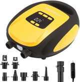 Paddle Board Pump Electric Portable, SUP Pump for Paddleboard, 20PSI Air Compressor with Auto-Off, Deflation Function and 12V DC Car Connector for Inflatables, Kayaks and Boats