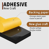 Yotache High Density Adhesive Foam Tape 2 Rolls 1" W X 3/4", (New Adhesive Craft) Weather Stripping Gasket Seal, Shockproof, Furniture Protective, 13 Ft Length (2 X 6.5 Ft Each)