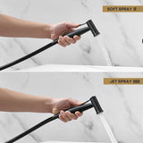 Purrfectzone Black Bidet Sprayer for Toilet, Handheld Bidet Shower Kit, Easy-to-Install Toilet Bidet Handheld Set, Hand Held Stainless Steel Bidet with Adjustable Flow, Cloth Diaper Sprayer