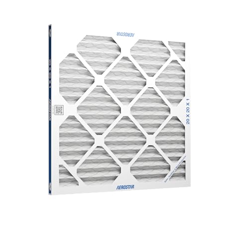 Aerostar 20x20x1 MERV 8 Air Filter, 6 Count, ACTUAL SIZE (19.75 x 19.75 x 0.75), HVAC, Air Conditioning & Furnace Filter Captures Dust, Lint & Pollen (MPR 600 / FPR 5), Made in USA