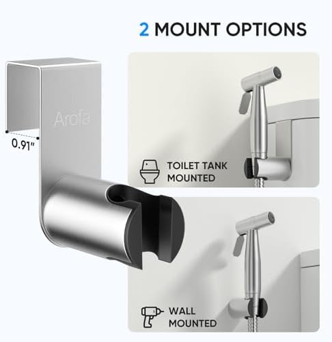 Arofa Handheld Bidet Sprayer for Toilet - 3 Pack Bidets Faucet for Existing Toilets Cloth Diaper Jet Sprayer, Stainless Steel Muslim Shower with Bidet Hose for Feminine Wash