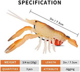 TRUSCEND Pre-rigged Fishing Jig Lures for Freshwater and Saltwater, Innovative Super Durable TPE Bass Lures, Lifelike Shrimp Crayfish Swimbait, Weedless Lure for Crappie Trout Walleye, Keep Separately