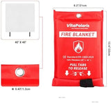 Heavy-Duty Emergency Fire Blanket for Home and Kitchen – 2 Pack, Fireproof Fiberglass Fire Extinguisher Blanket for Welding, Fireplace, Car, Camping, Fire Suppression for Grease Fires