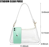 LOXOMU Clear Purse Stadium Approved, Small Crossbody Bag Shoulder Handbag for Women