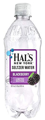 Hal's New York Seltzer Water Variety Flavor Pack, 20 ounces (24 Pack)