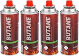 Pack of 4 Butane Fuel Cylinders| 8oz Butane Canisters for Portable Stove | Butane Torch Replacement Canisters