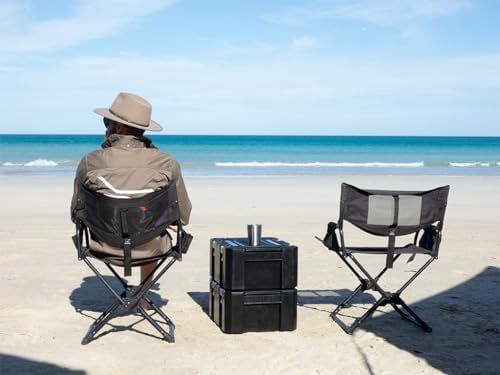 Front Runner Expander Camping Chair (Black Portable Outdoor Folding Chair).