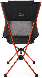 Cascade Mountain Tech Outdoor High Back Lightweight Camp Chair with Headrest and Carry Case - Black