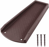 Splash Blocks for Gutters Downspouts, 24" Downspout Extensions for Rain Water Drainage, Thickened Gutter Splash Guard with Fixing Piles(1 Pack, Brown)