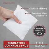 Play Platoon Cornhole Bags Weather Resistant- Set of 8 Regulation Bean Bags for Tossing- Official Professional Size & Weight Corn Hole Bags Two Color All Weather Cornhole Beans Bag Set with Tote Bag