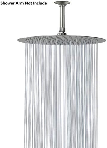 NearMoon Rain Shower Head, Ultra-Thin Design-Pressure Boosting, Awesome Some Experience, High Flow Stainless Steel Rainfall Head (12 Inch, Brushed Nickel)