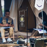 EXTRASTAR 4 Pcs LED Camping Lantern, Battery Powered Compact LED Lanterns, Suitable Survival Kits for Hurricane, Waterproof Portable Emergency Light for Storm, Outages, Black