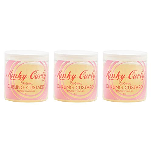 Kinky Curly Original Curling Custard Natural Styling Gel 8oz Pack of 3