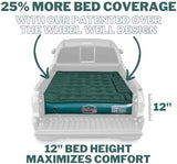 AirBedz by Pittman Outdoors - Lite Full Size Short Truck Bed Air Mattress, Green - 6-6.5' Long, with Portable DC Air Pump