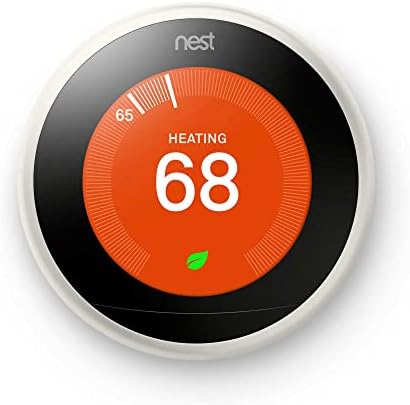Google Nest Learning Thermostat - Programmable Smart Thermostat for Home - 3rd Generation Nest Thermostat - Compatible with Alexa - White (Renewed)