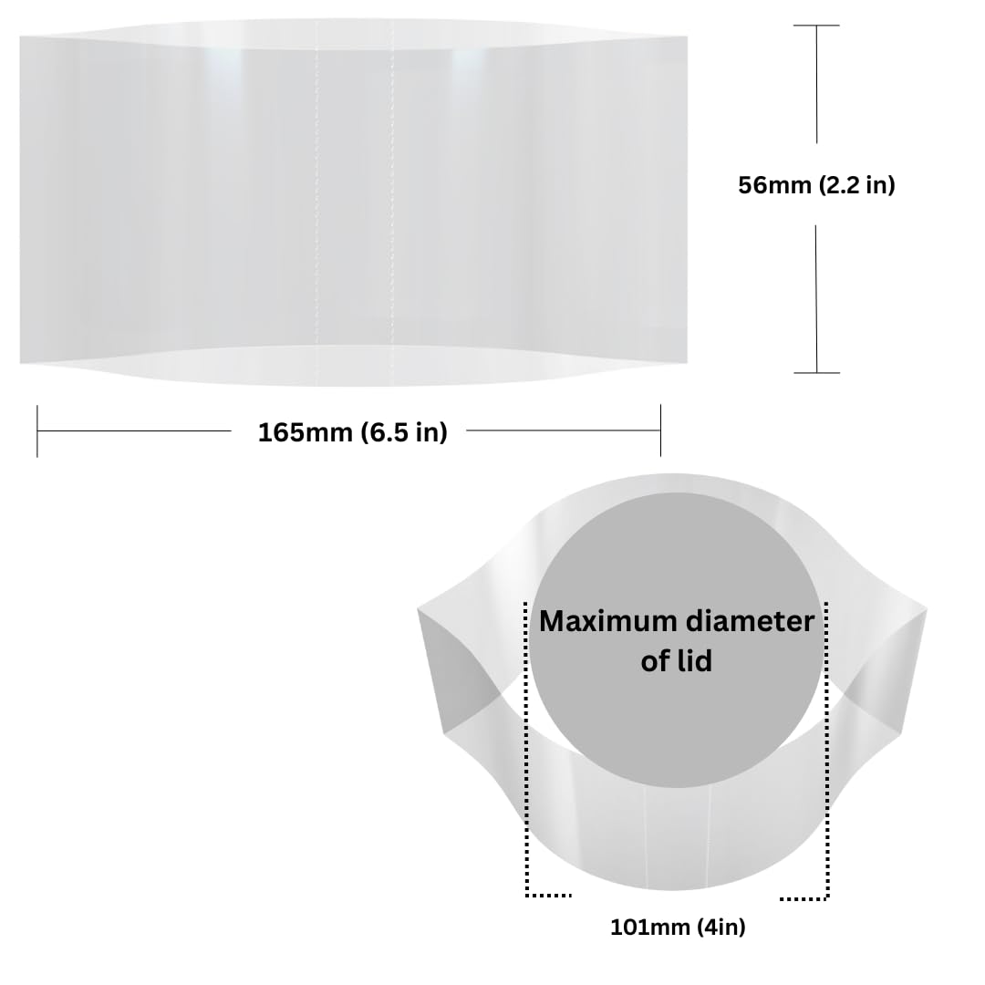 Supplement and Supply 165 x 56 mm Clear Perforated Shrink Band for Glass Jars, Plastic Jars, Large Containers, and More. [Compatible Diameter: 4"] - Bundle of 500