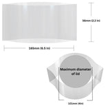 Supplement and Supply 165 x 56 mm Clear Perforated Shrink Band for Glass Jars, Plastic Jars, Large Containers, and More. [Compatible Diameter: 4"] - Bundle of 500
