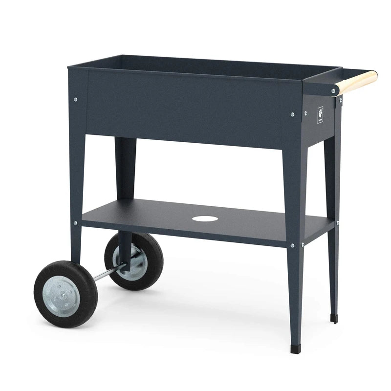 Herstera 8933901 Garden Trolley Wheeled Planter, Anthracite