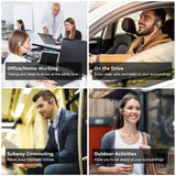 Giveet Bluetooth 5.3 Headset with Detachable Microphone, DSP Noise Cancelling Wireless Headset for Phone PC Laptop, Open Ear Comfort Headphones for Office Home Working Driving Running, 12 Hrs Playtime