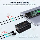 Gearzaar Power Inverter 2000W 4000W 12V DC to 110V 120V AC LCD Car Boat RV USA P